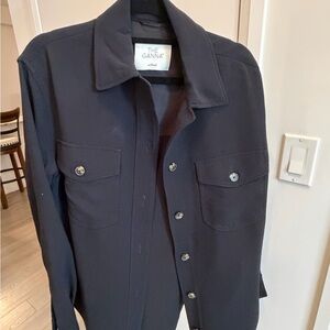 Wilfred Black Button-Front Shirt Jacket
